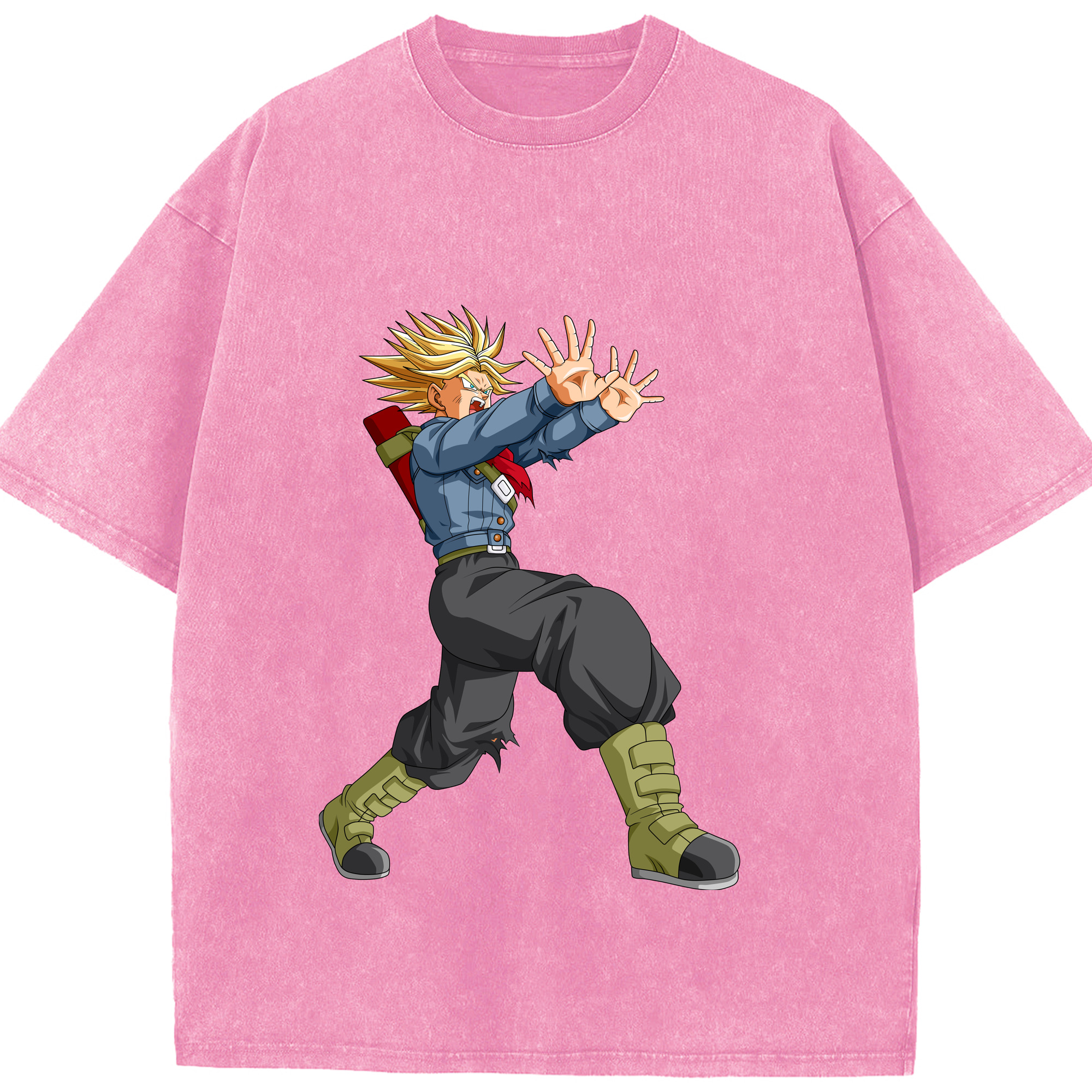 （画像用） ドラゴンボール トランクス（Torankusu）DRAGON BALL Trunks 綿100% ヴィンテージ風 半袖Tシャツ（フロントプリント）